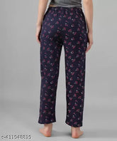 Cotton blend maxi length pyjama set for women, features pockets and elasticated waistband. Pack of 2 for casual day/night wear, yoga/gym or sleep. Soft fabric, suitable for sizes M to XXL. Made in India